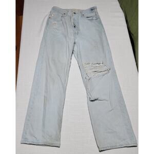 Levi's Ribcage Straight Ankle High Rise Distressed Jeans 27x27